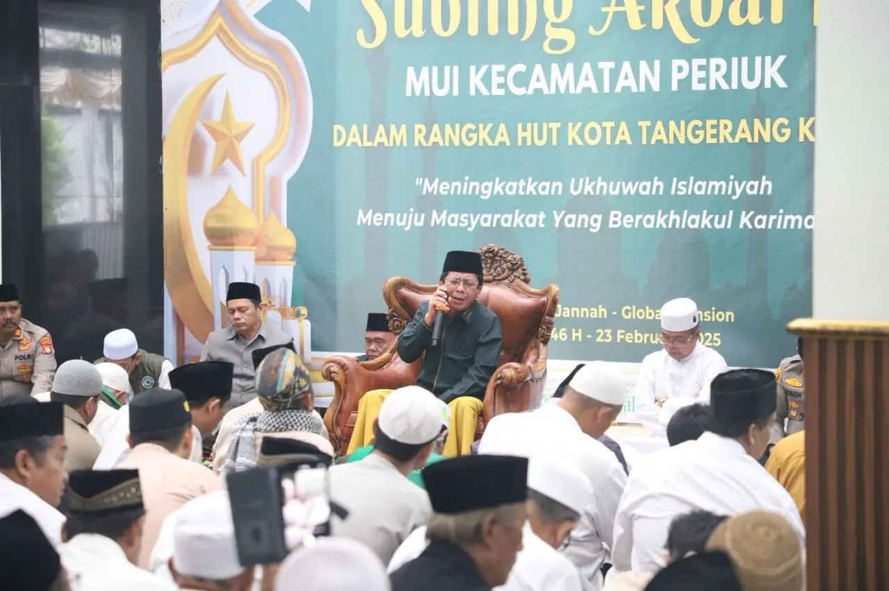 Ribuan jemaah mengikuti Subuh Keliling Akbar di Masjid Miftahul Jannah, Periuk